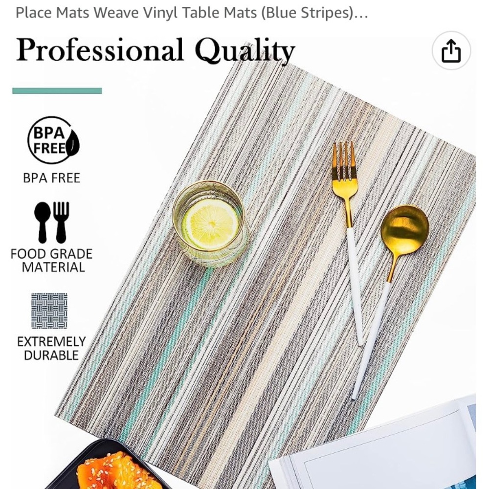 Striped Placemats, Set of 8
